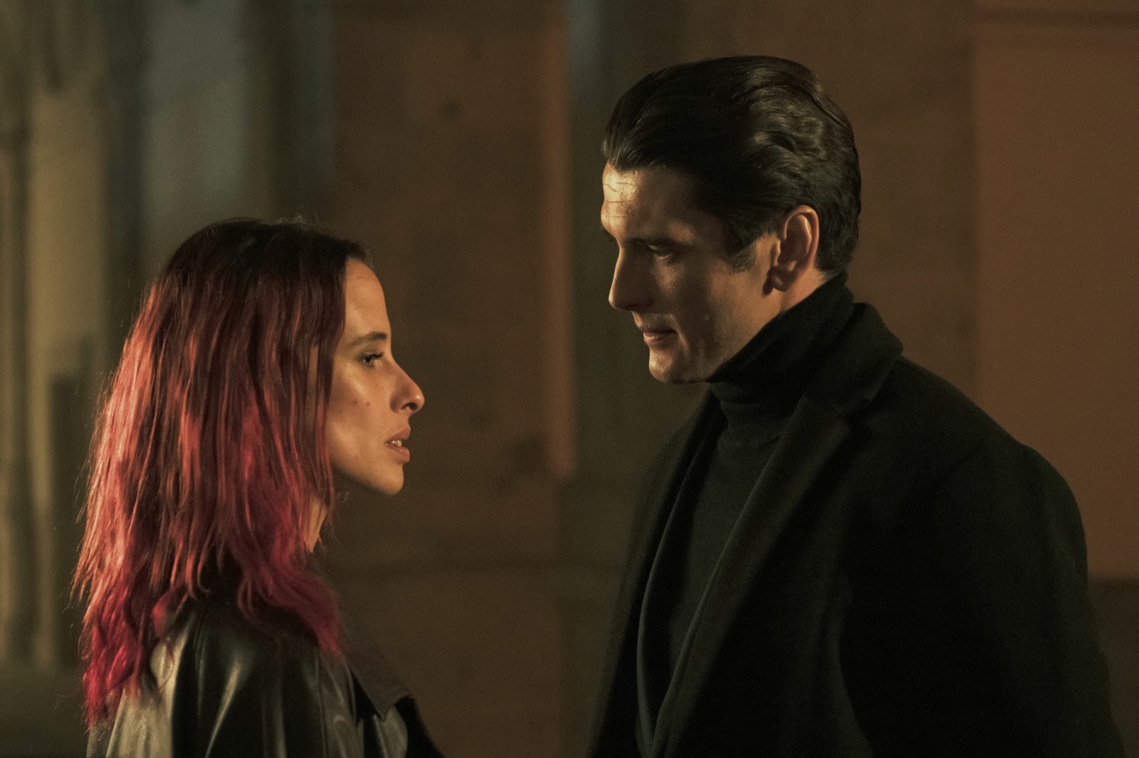 Olivia Baglivi como Violeta y Yon González como Augusto en Memento Mori