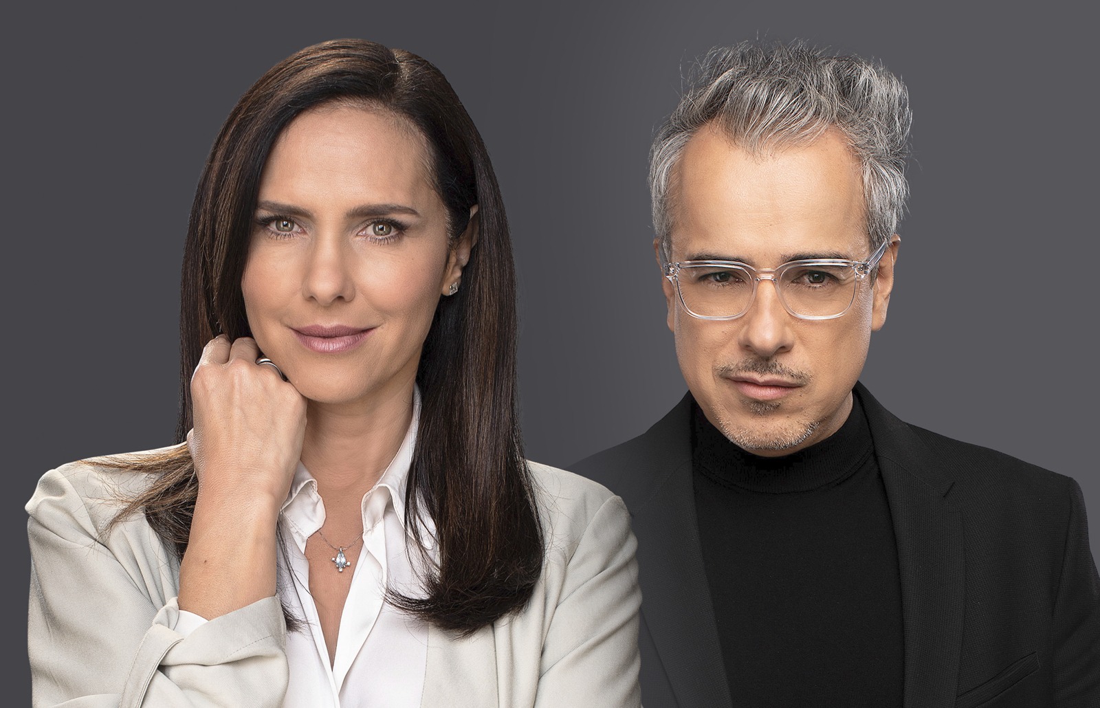 Paola Turbay y Jorge Enrique Abello, protagonistas de la serie colombiana Ana de nadie