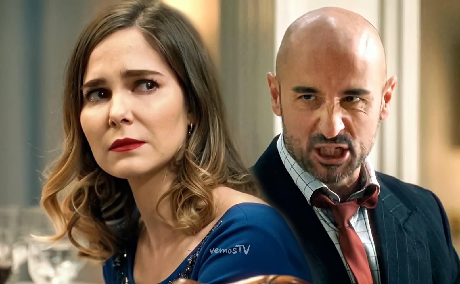 Begoña es testigo de la ira de Jesús hacia los Merino durante la cena familiar, en el capítulo 13 de Sueños de libertad