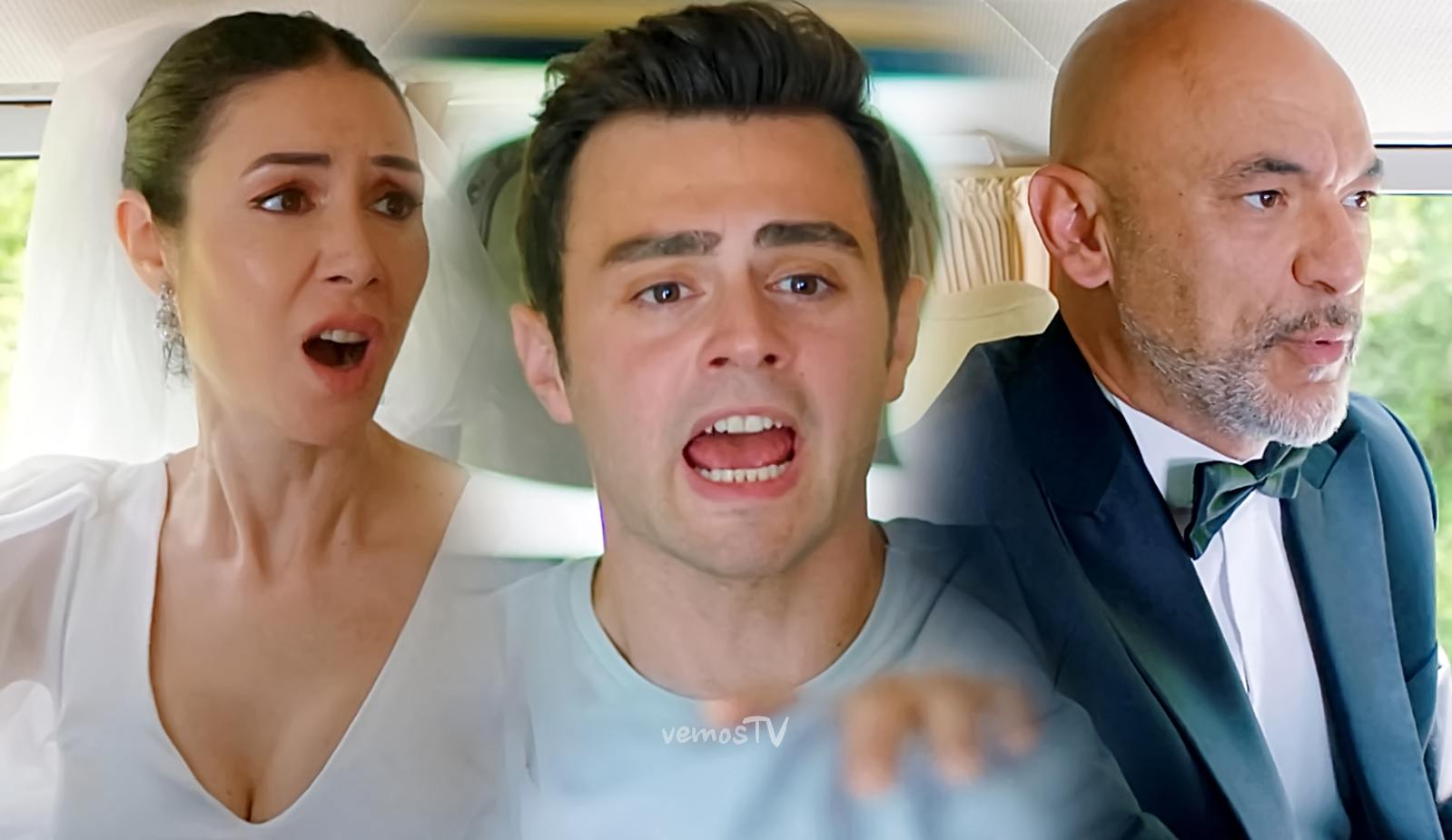 Suzan, Ömer y Ahmet instantes previos al brutal accidente que cierra la tercera temporada de Hermanos