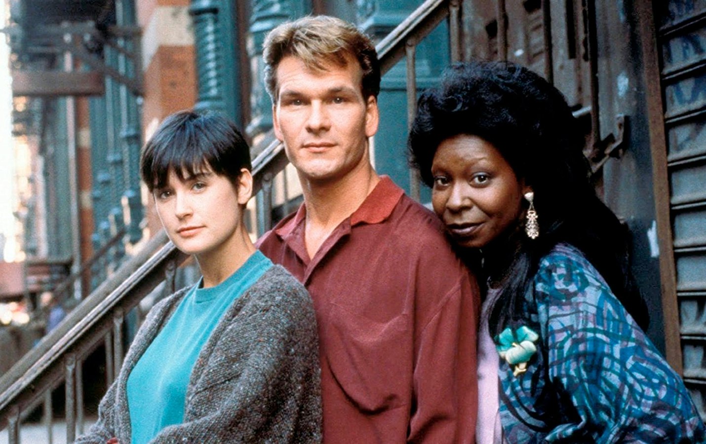 Demi Moore, Patrick Swayze y Whoopi Goldberg