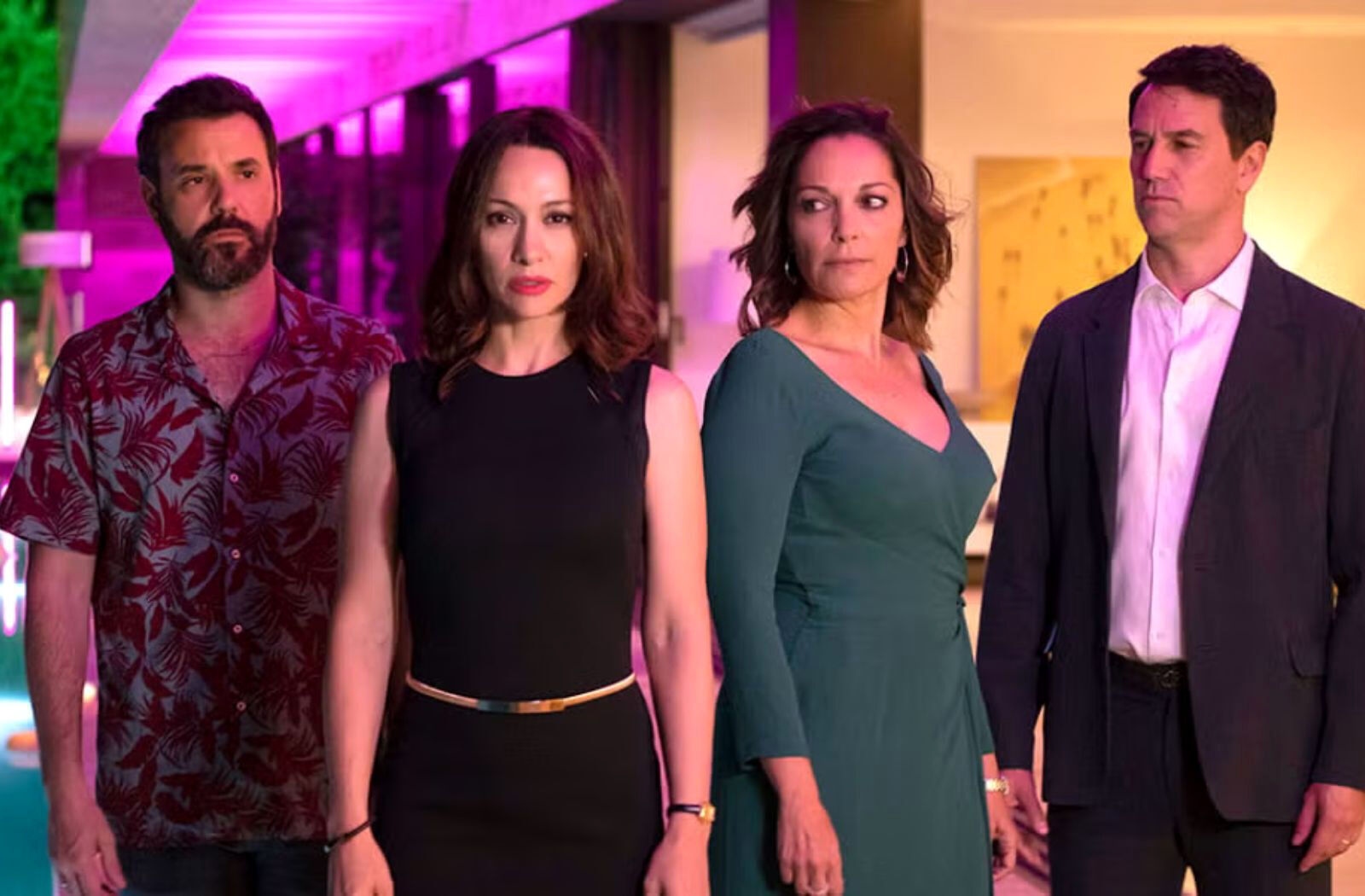 Miquel Fernández, Natalia Verbeke, Cristina Plazas y Oriol Tarrasón en El nudo