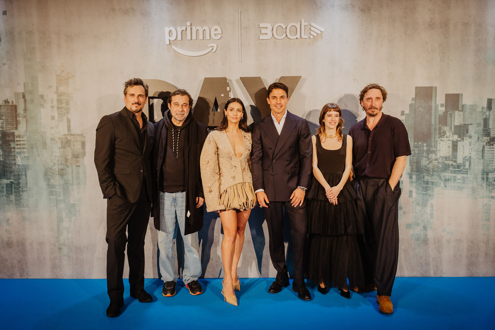 El reparto de Day One durante el preestreno en Barcelona