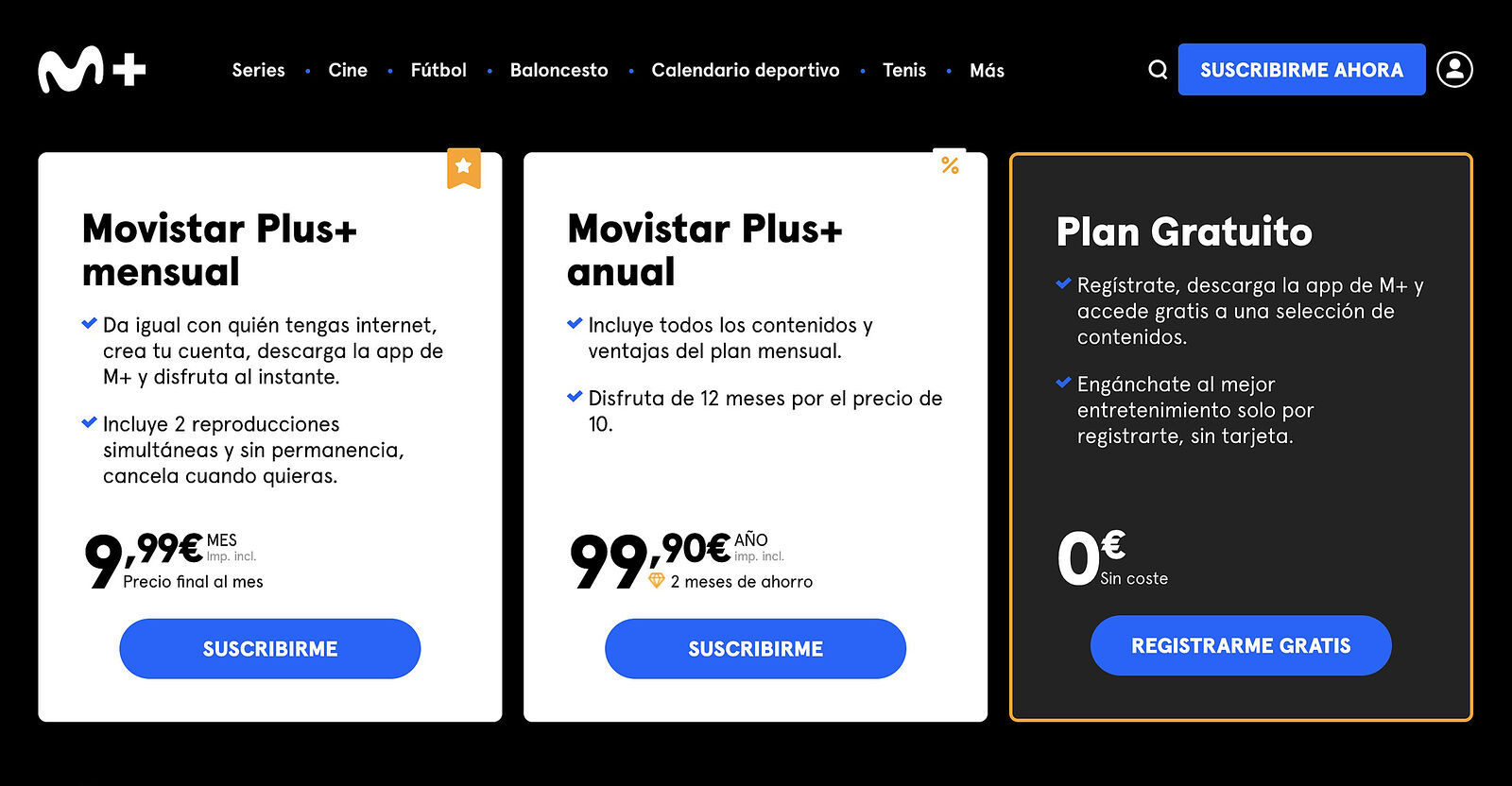 El nuevo plan gratuito de Movistar Plus+ se une al resto de planes de pago de la plataforma