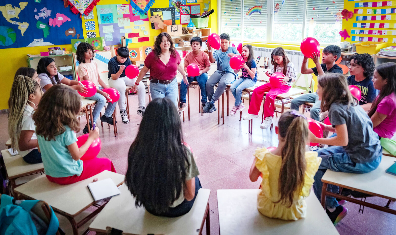 Los alumnos de Barrio Esperanza