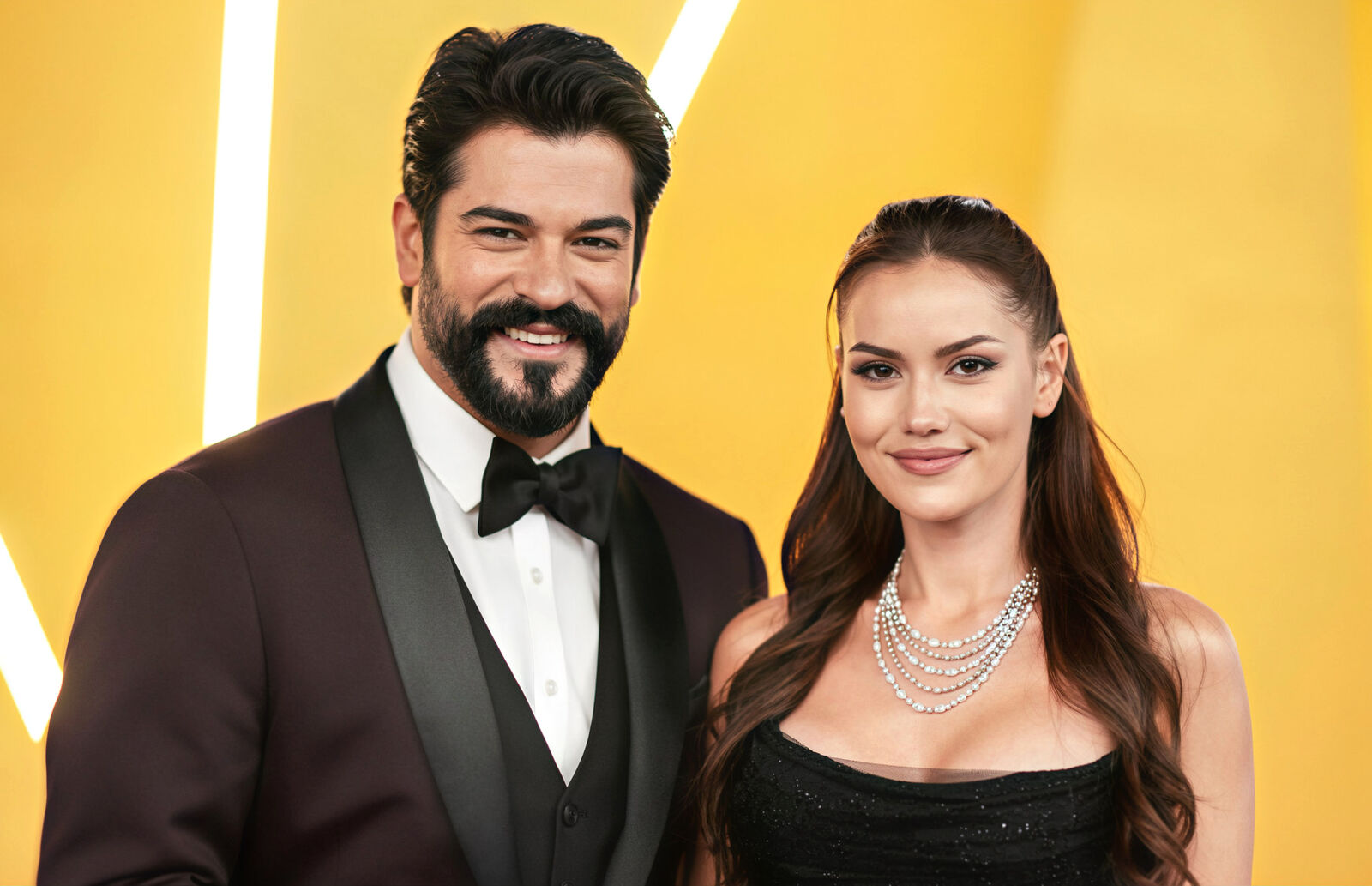 Los actores turcos Burak Özçivit y Fahriye Evcen contrajeron matrimonio en junio de 2017