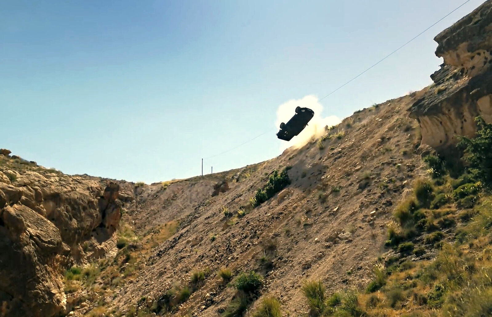 Accidente de coche en el final del capítulo 27 de En tierra lejana