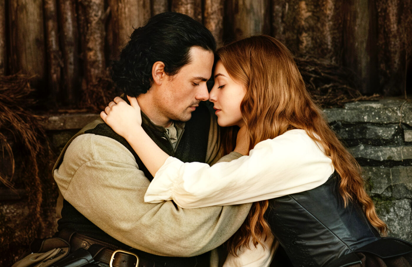Los Mackenzie durante el rodaje de la segunda temporada de Outlander: Sangre de mi sangre