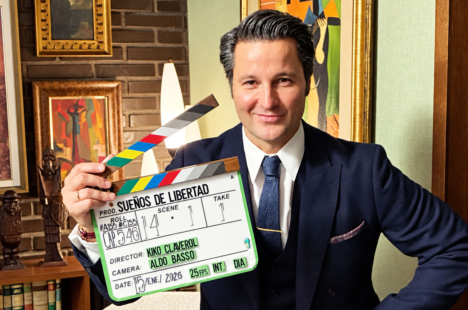 Fernando Andina en el set de rodaje de Sueños de libertad