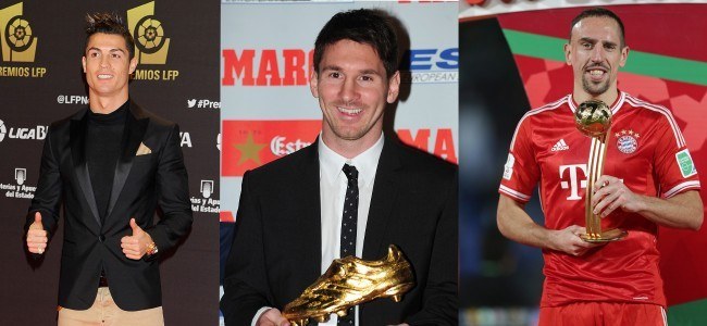 Cristiano Ronaldo, Messi y Ribéry optan a hacerse con el Balón de Oro 2013