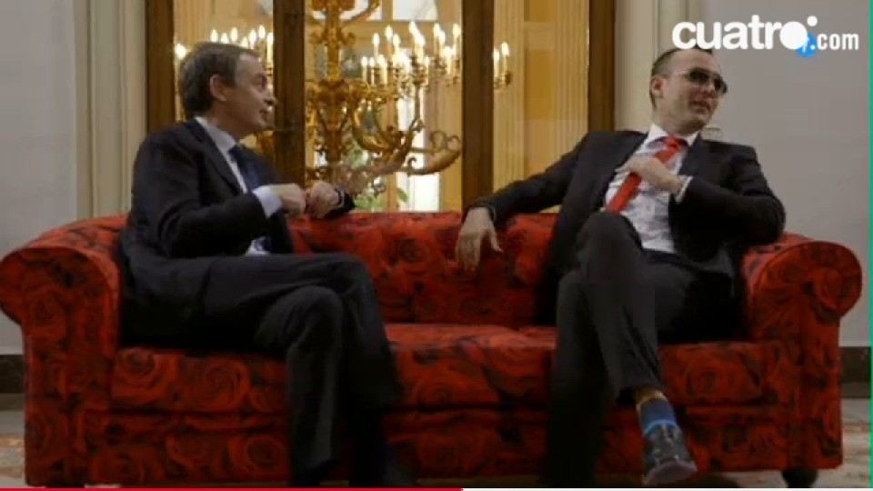 José Luis Rodríguez Zapatero estrena el primer sofá de Viajando con Chester