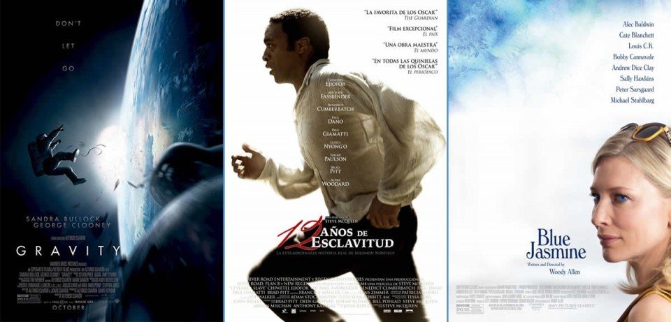 Las películas triunfadoras en los Oscar Gravity, 12 años de esclavitud y Blue Jasmine se verán en Atresmedia
