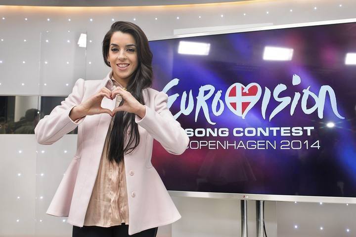 Ruth Lorenzo en la primera semifinal del Festival Eurovisión 2014 en Copenhague