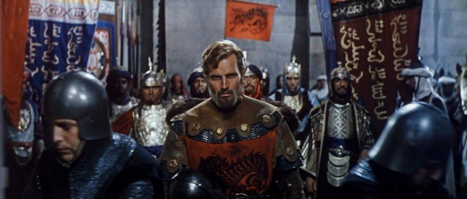 Charlton Heston en el papel del Cid Campeador