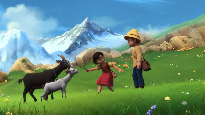 Heidi vivirá grandes aventuras en los Alpes con Pedro el cabrero