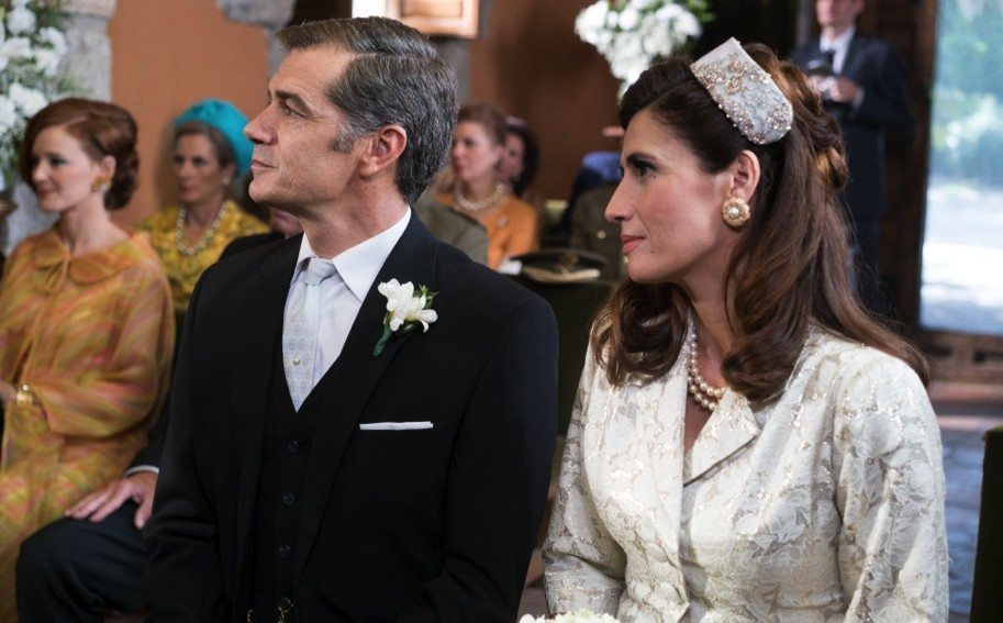 Eugenio y Adela el día de su boda, en Amar es para siempre