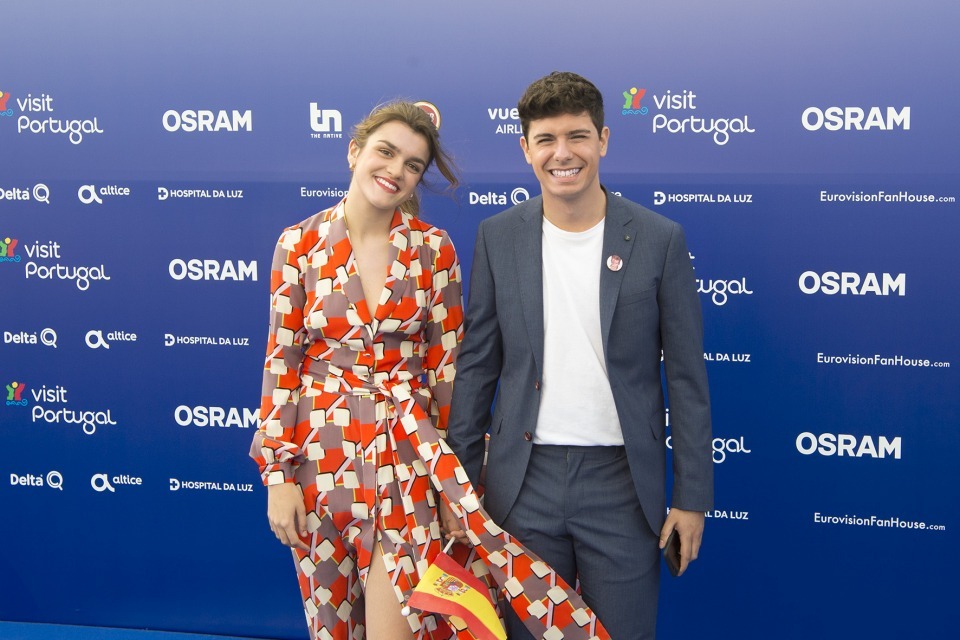 Amaia y Alfred radiantes en la inauguración de la 63ª edición del Festival de Eurovisión
