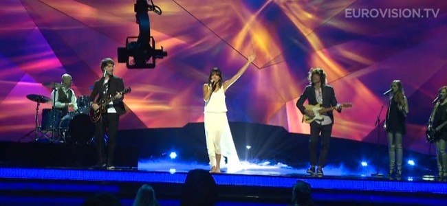 Raquel del Rosario en el segundo ensayo de Eurovisión 2013