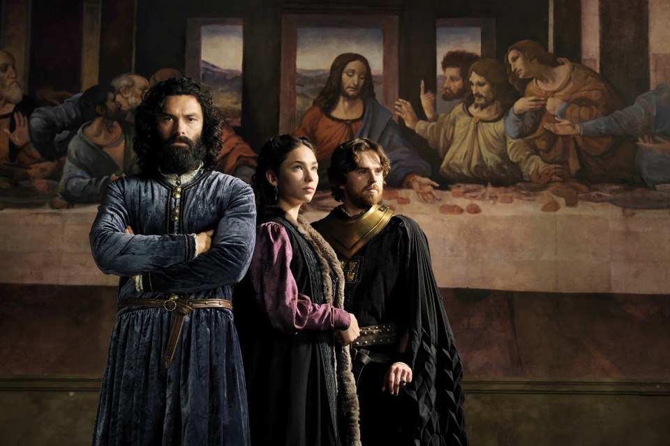 Aidan Turner, Matilda De Angelis y Freddie Highmore, protagonistas de la serie Leonardo