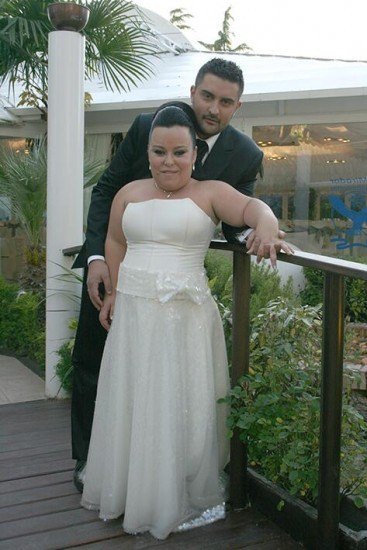 Chiqui y su marido Borja en el día de su boda