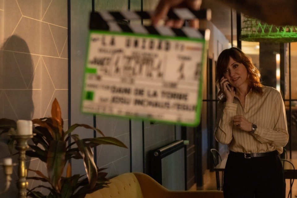Nathalie Poza en una imagen de rodaje de la segunda temporada de La Unidad