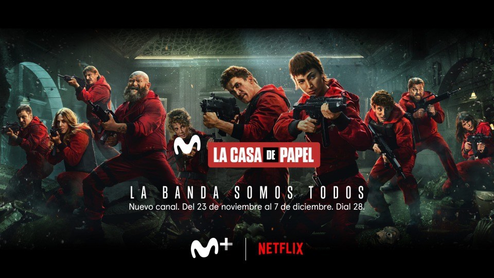 Movistar+ y Netflix celebran la nueva temporada de La Casa de Papel con un canal exclusivo