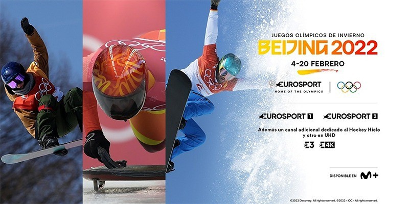 La mayor cobertura televisiva de los Juegos Olímpicos de Beijing 2022 en Eurosport a través de Movistar Plus+
