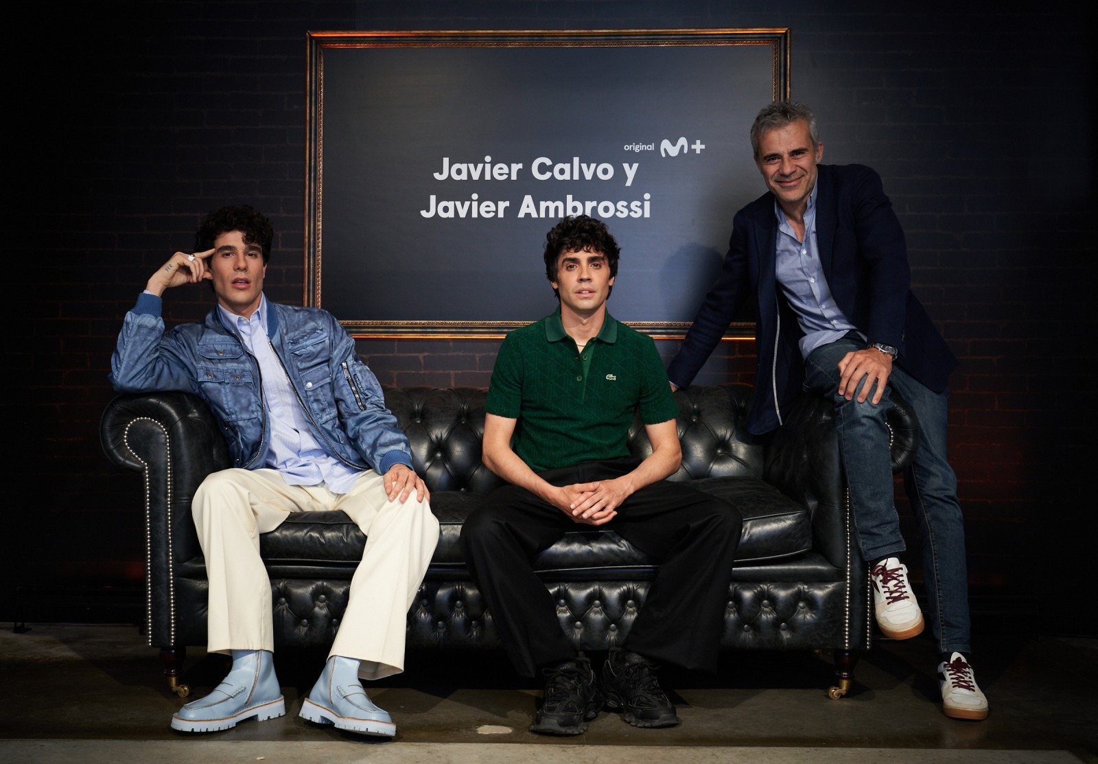 Javier Ambrossi, Javier Calvo y Domingo Corral en la presentación de la nueva serie La Mesías