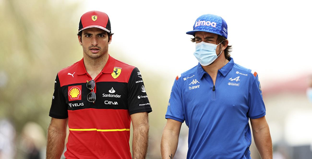 Carlos Sainz y Fernando Alonso ante el Gran Premio de España de Fórmula 1 2022