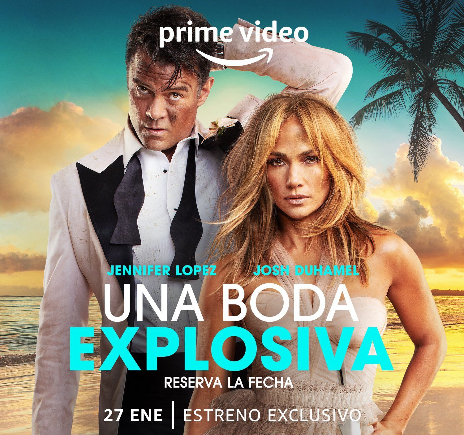 Prime Video presenta el tráilery el póster oficial de Una boda explosiva, la ardiente película de Jennifer López y Josh Duhamel