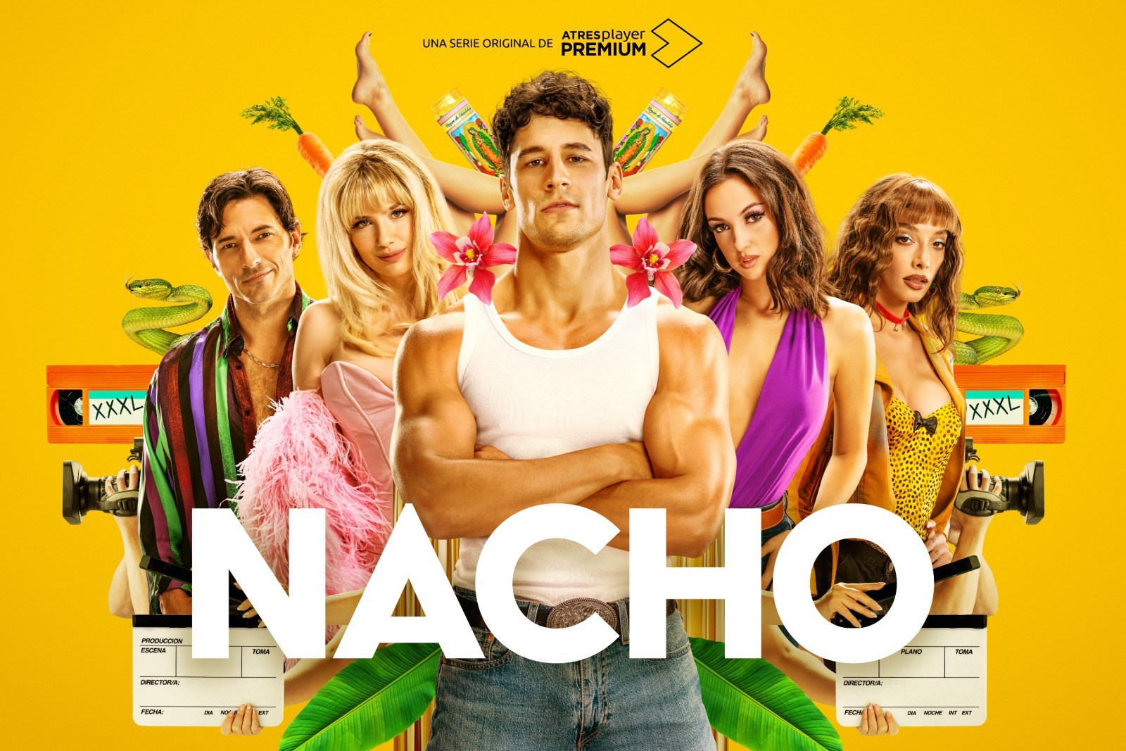 Póster de la serie Nacho, basada en los inicios del famoso actor de cine para adultos Nacho Vidal